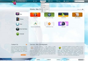 Menú de navegación Sourcebits