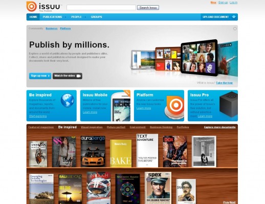 Publicaciones digitales elegantes con ISSUU