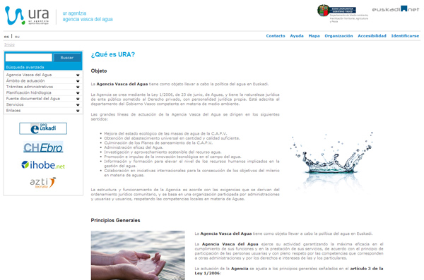 ura_interior2 Página Web URA (Agencia Vasca del Agua)