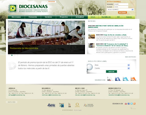 Home del Sitio Web de Diocesanas