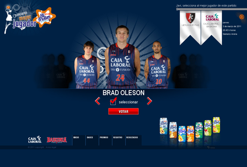 Vota al mejor jugador y participa en el Concurso Baskonia Mejor Jugador Bifrutas Elige mejor jugador del concurso Baskonia Mejor Jugador Bifrutas