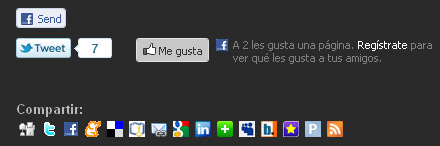 Botones compartir en redes sociales