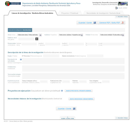 Alta de Proyecto de la Plataforma de Investigación de Seguridad Alimentaria de la CAPV Proceso de alta de un proyecto en la plataforma de investigación de seguridad alimentaria de la CAPV