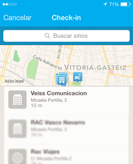 Check-in Foursquare