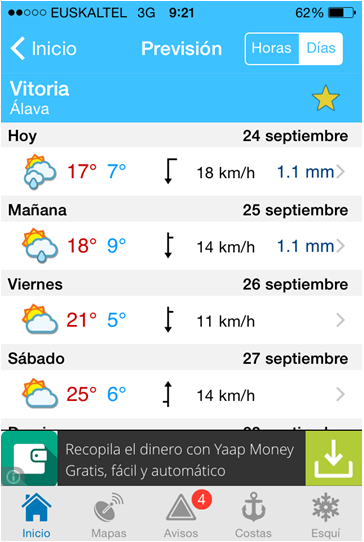 Ejemplo de banner en aplicación móvil Banner en apps