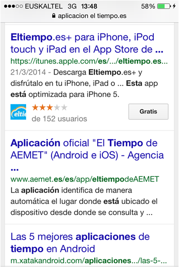 Anuncio de texto para instalar aplicación Instalaciones aplicaciones